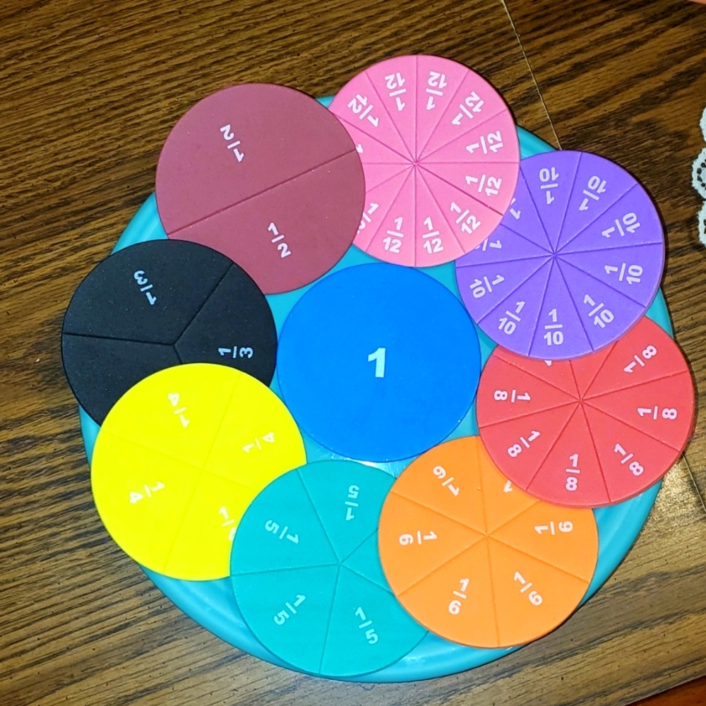 Teacher Created Resources® Foam Fraction Circles. Homeschool. 51 pieces. NWOT